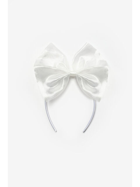 Le Mabelle Beyaz  Organze Fiyonklu Kız Çocuk Taç - S000513217-20063