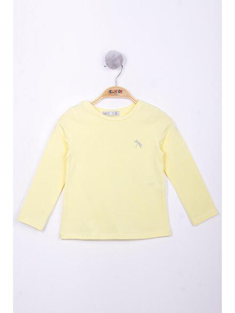 Toontoykids Kız Çocuk Göğsü Nakışlı T-Shirt