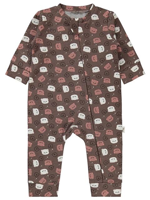 Civil Baby Ayı Kafası Baskılı 3-18 Ay Tulum - S000458489-19413