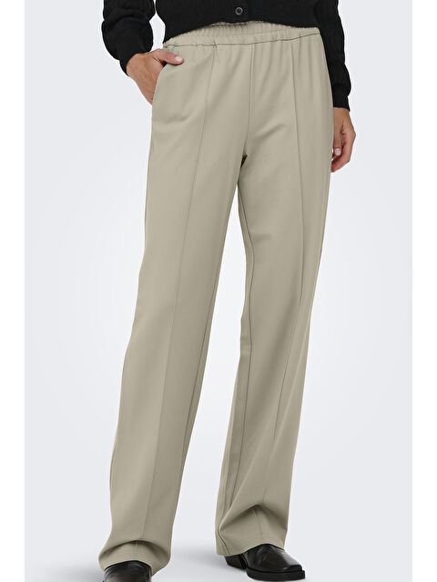 Only Onlpoptrash Oversize Fit Normal Bel Geniş Paça Çimalı Kadın Pantolon 15235076