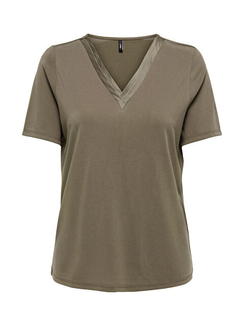 Only Onlfree Regular Fit Modal V Yaka Kadın T Shirt 15368626