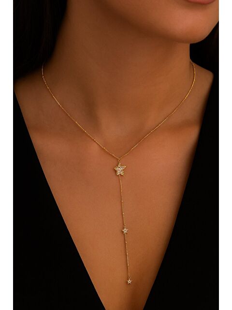 New Obsessions Yıldız Detaylı Y Kolye - S000470036-20076