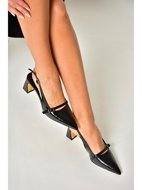 Fox Shoes Siyah Kadın Topuklu Ayakkabı U6540787 - S000400941-19351