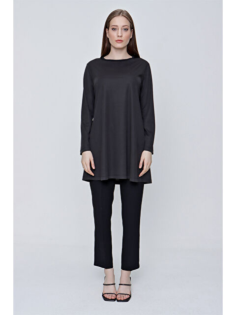 AKER Siyah Uzun Kollu Jüpon Tunik - S000503957-19351