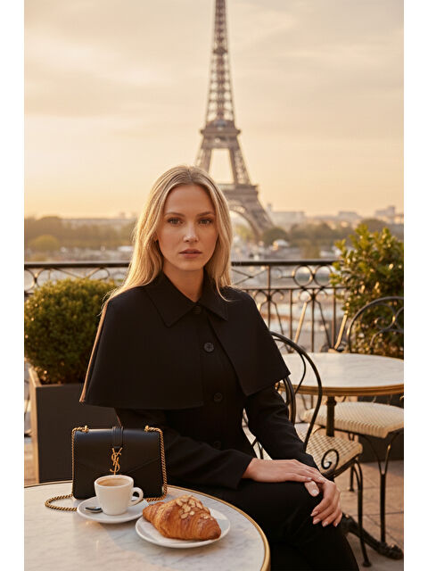 Lela Regular Fit Pelerin Detaylı Düğmeli Ceket 6927687 - S000500878-19351