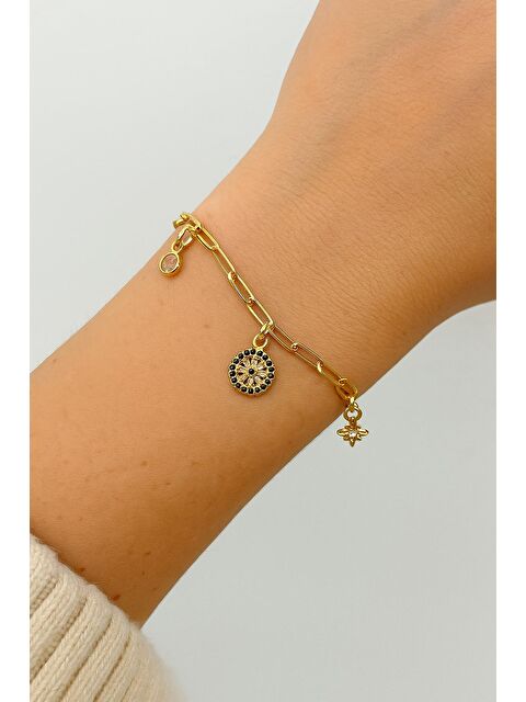 New Obsessions Şans Charmları Sallantılı Gold Bileklik - S000470034-17234