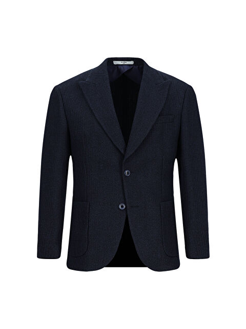 Kiğılı Slim Fit Dar Kesim Desenli Spor Yünlü Ceket - S000459224-29672