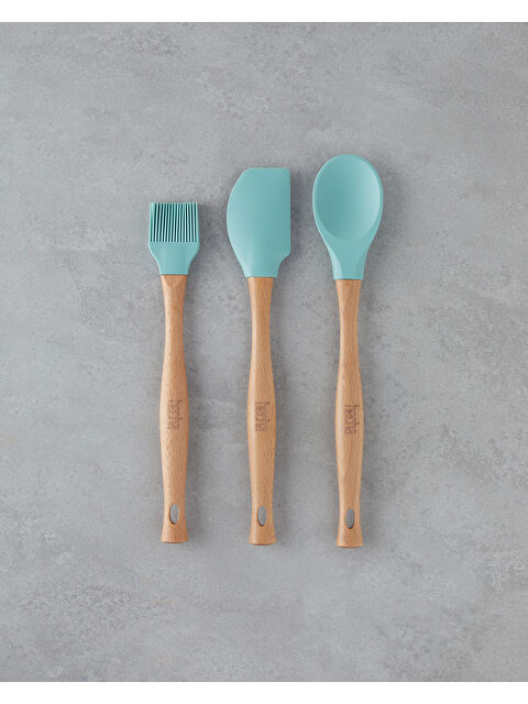 Hecha Silikon 3 Parça Servis Seti 28x32.5x31 cm Yeşil - S000497430-18194