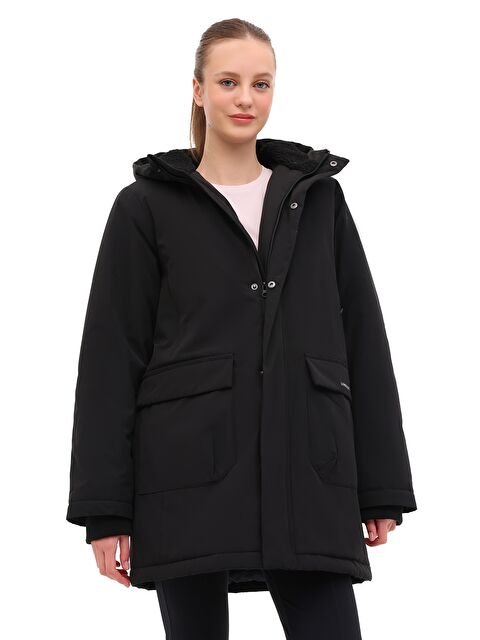 Lumberjack WL 3NORT 5PR Siyah Kadın Uzun Kaban - S000494104-19351