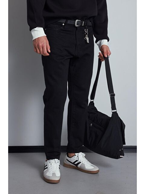 Abluka Online Erkek Boyfriend %100 Pamuk Jean Pantolon Siyah - S000481839-19351