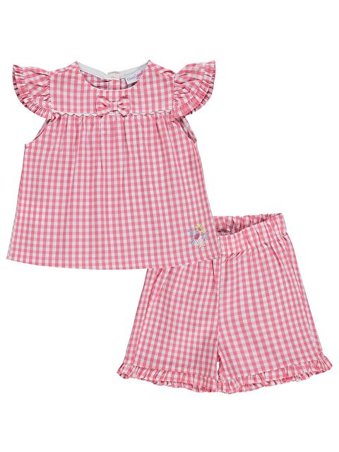 Zeyneva Timo Eteği Nakışlı Pitikare Takım - Kırmızı - S000531110-19963