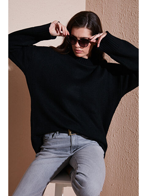 Lela Regular Fit Bisiklet Yaka Basic Triko Kazak 4616213 - S000424847-19351