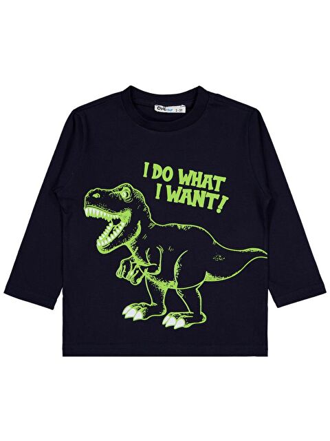 Civil Boys I Do What Baskılı 2-5 Yaş Sweatshirt - Lacivert 3-4 Yaş - S000456795-21164