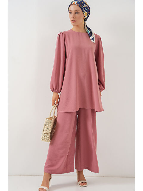 Bigdart Ayrobin Tunik Pantolon Alt Üst Takım 6712 - Pembe - S000366051-20024