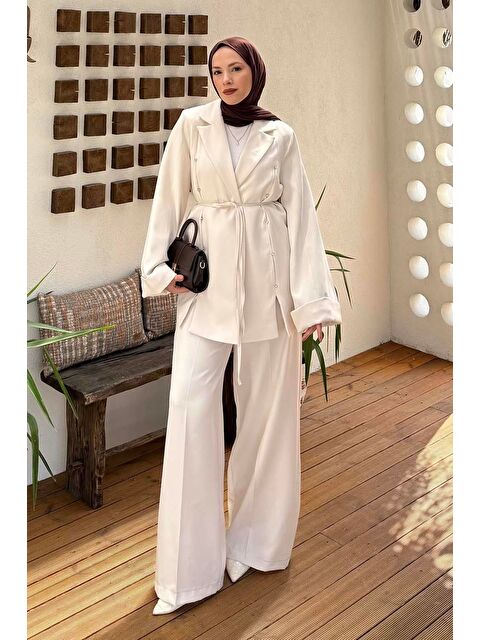 Lamelif Derin Pens Detaylı Tesettür Takım Taş - S000515420-25636