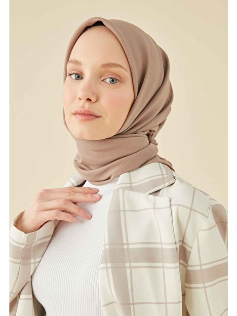 Fresh Scarfs Pamuk İpek Eşarp Tozlu Kahve - S000423033-19413