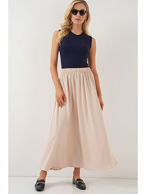 Bigdart Kadın Uzun Ayrobin Etek 8050 - Bej - S000395934-19928