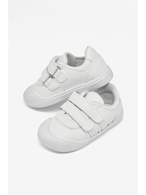 TONNY BLACK Bebek Unisex Beyaz İlk Adım Cırtlı Snaker - S000522531-20063