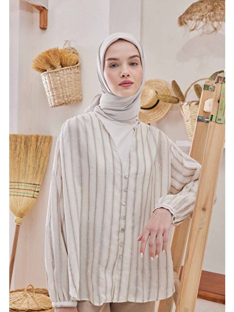 Fresh Scarfs Pamuk İpek Eşarp Açık Gri - S000423033-17308