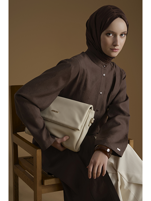 ARMİNE Kupra Tunik Elbise Acı Kahve