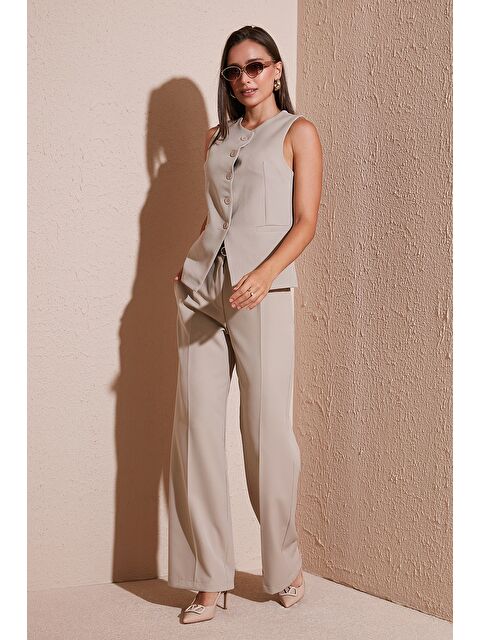 Lela Wide Leg Yüksek Bel Geniş Paça Palazzo Pantolon 65271262 - S000424842-25636