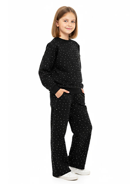 Modanino Kız Çocuk Taş Süslemeli 2 İplik Alt-Üst Takım 4-12 Yaş 12514 - S000510837-19351