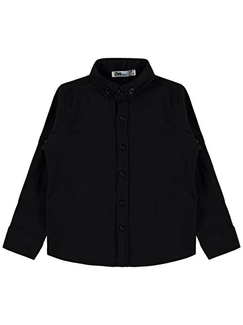 Civil Boys Yelken Nakışlı 10-13 Yaş Gömlek - Siyah
