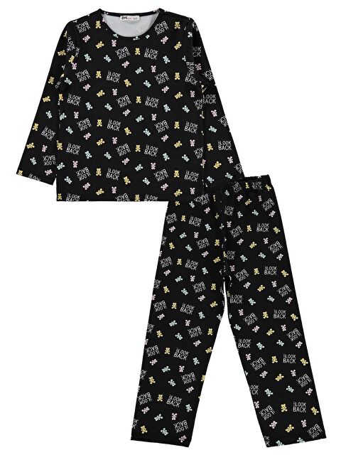 Civil Girls Dont Look Back Baskılı 6-9 Yaş Pijama Takımı - Siyah - S000530090-19351