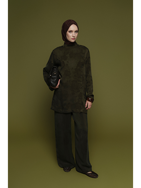 ARMİNE Desenli Kupra Takım Yeşil