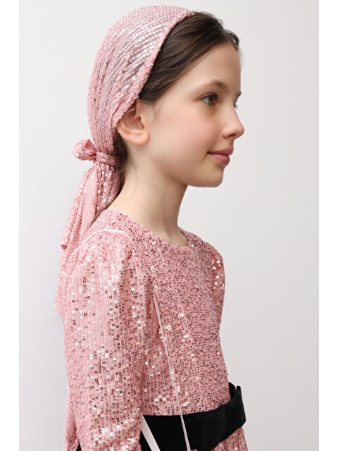 Le Mabelle Pembe Pullu Kız Çocuk Üçgen Bandana - S000441888-20024