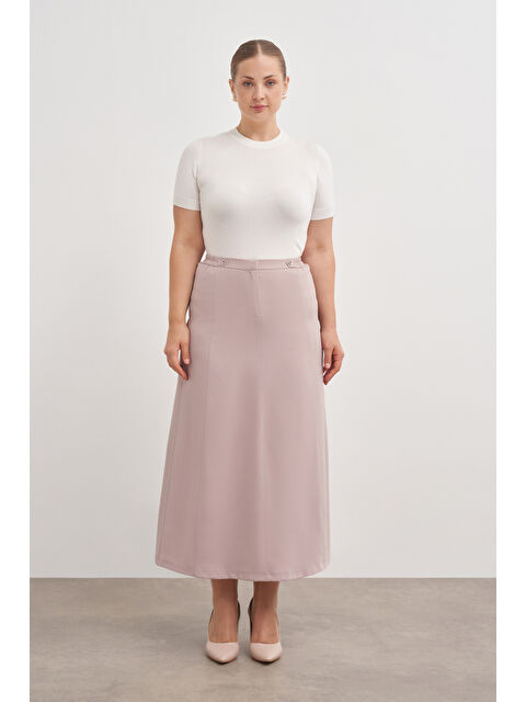 AKER Vizon Düğmeli Düz Kalem Etek - S000503962-26429