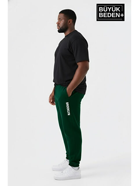 Süperlife Erkek Büyük Beden BROOKLYN Baskılı Paça Lastikli Jogger İnce Eşofman Altı SPR26BEA951-2 - S000487079-19416