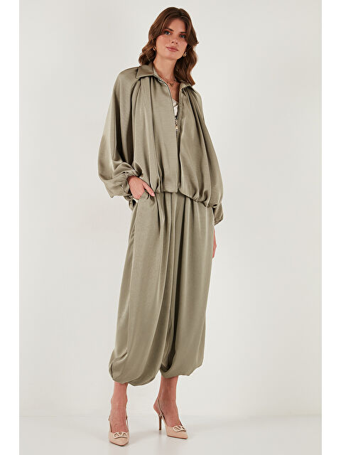 Lela Oversize Bağlamalı Balon Paça Saten Şalvar Pantolon 68351199 - S000451041-14939