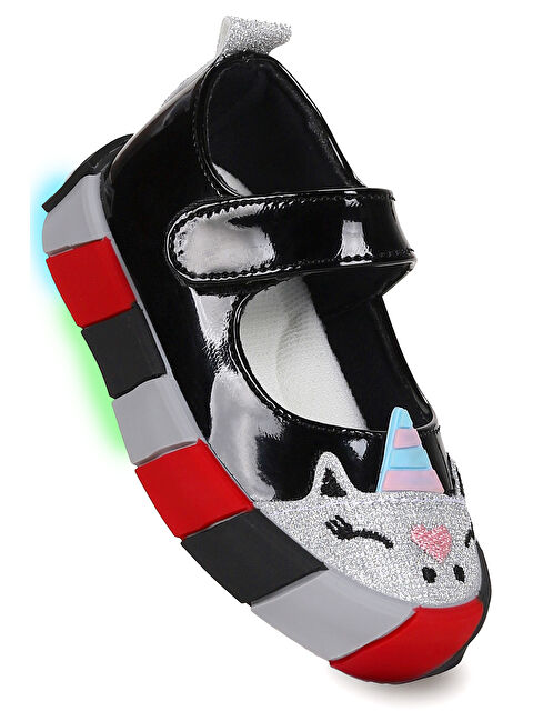 Kiko Kids Gilan Cırtlı Işıklı Kız Bebek Babet Ayakkabı - S000494541-19351