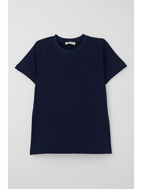 Breeze Erkek Çocuk Tişört Basic Lacivert (4-11 Yaş) - S000365495-21164