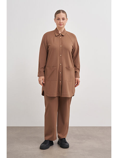 AKER Camel Rahat Kesim Pantolon - S000503965-4557