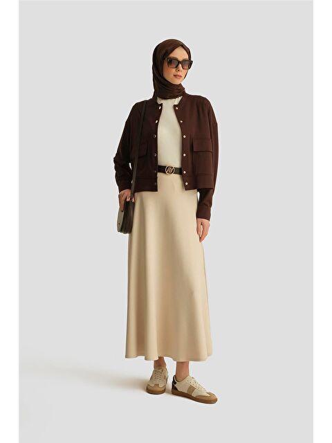 ARMİNE Modal Kloş Etek 25Yd4233-2 Bej - S000490796-19928