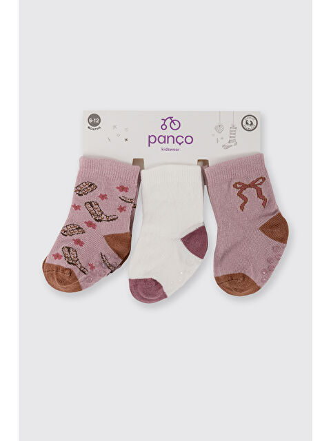 Panço Kız Bebek 3'lü Soket Çorap - S000526008-23173