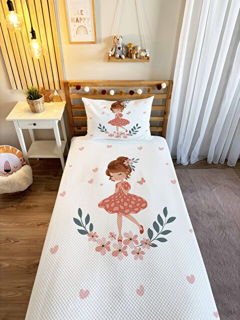 Evmila Çiçekli Kız Desenli Pike - S000458501-23173