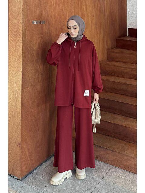 Lamelif Arma Detaylı İkili Takım Bordo - S000515435-19951