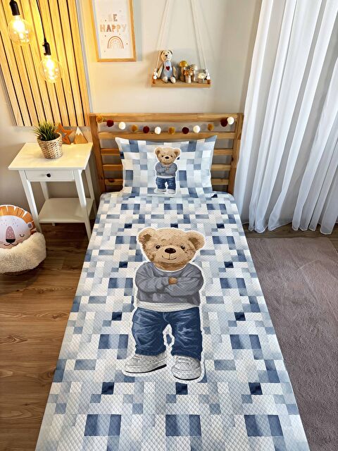 Evmila Sevimli Ayıcık Desenli Pike - S000458503-23173