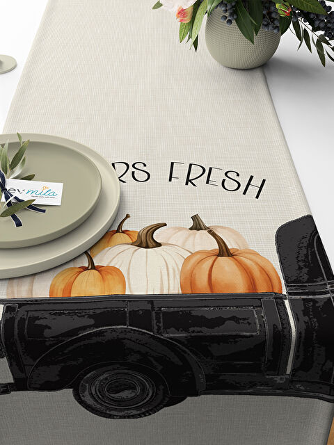 Evmila Sonbahar Desenli Runner Modeli - S000441896-23173