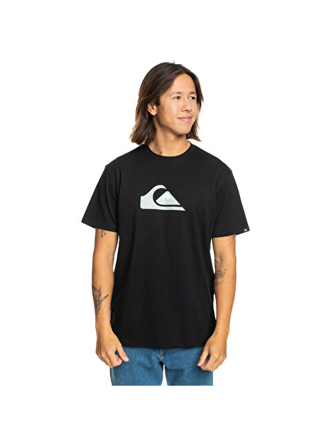 Quiksilver Comp Logo Erkek Siyah Tişört - S000489084-19351
