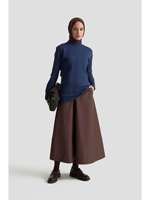 ARMİNE Saç Örgü Kazak 25Kd7005 İndigo - S000490128-23093