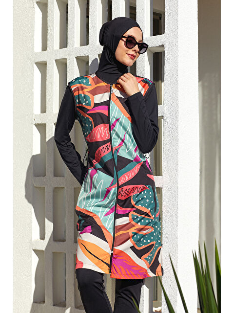 Remsa Mayo Tam Kapalı Tesettür Mayo Kalı 1304 Siyah - S000365503-19351