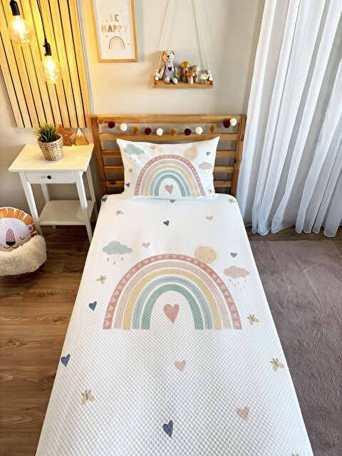 Evmila Baskılı Kalp Desenli Pike - S000458504-23173