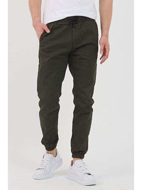 Tarz Cool Erkek Bel Paça Lastikli Jogger Pantolon