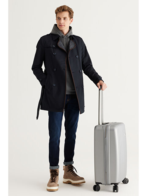 AC&Co / Altınyıldız Classics Erkek Gri Büyük Boy Valiz - S000394784-20600