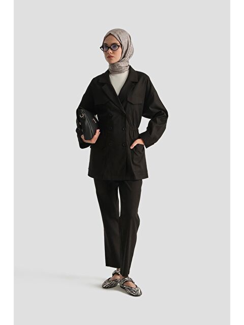 ARMİNE Keten Takım 25Yd9158 Siyah - S000420060-19351