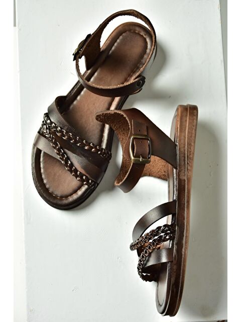 Fox Shoes Kahverengi Kadın Sandalet U390906403 - S000422388-19413